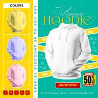 Sweat à capuche personnalisé pour homme, 300 grammes, en polyester et coton tricoté, avec poche et cordon de serrage, style streetwear décontracté, 400 g/m²