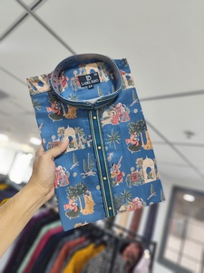 Conjunto de Kurta y Pijama de Seda Satinada Premium para Hombre con Bordado Pintex – Ropa Festiva y para Bodas - Product Image 6