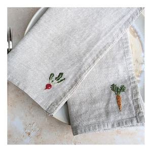 Nappe de service OEM en gros fil intermédiaire doux fabriqué à la main couleur grise tailles personnalisées nappes 100% coton - Product Image 5