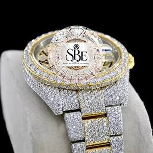 Montre en argent de qualité supérieure avec cadran serti de diamants élégants, idéale pour les événements spéciaux, disponible pour une livraison mondiale - Product Image 3