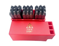 1mm 3/64 inch Steel Letter Punch Set A-Z 27pcs Cr-V 6150 HRC 58-62 Name Stamping Heavy Duty OEM/ODM Taiwan