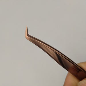 Pinzas ESD Profesionales Personalizadas de Acero Inoxidable con Punta Curva Antiestática, Modelo 164, Hechas a Mano, Duraderas, para Cejas - Product Image 2