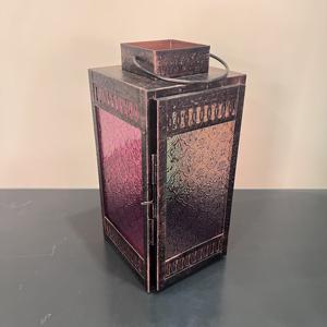 Farol de Hierro Vintage con Panel de Vidrio para Decoración del Hogar - Product Image 1