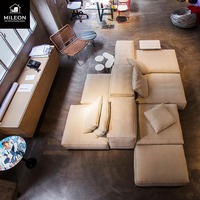 Sofás Modulares Nórdicos para Vestíbulos de Hoteles, Salas de Estar, Salas de Exhibición, Sofás Modernos Minimalistas de Alta Gama Hechos a Medida para Apartamentos