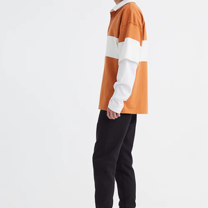 Camiseta de Manga Corta para Hombre, Color Sólido, Algodón, Informal, Blanca, Naranja, 100% Poliéster, Tejido Antiarrugas - Product Image 2