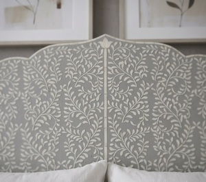 Indian Style Wooden Bed Carved Headboard Panel Bed Frame Bedroom Furniture for Hotel and Home - Product Image 5