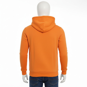Sweat-shirt à capuche pour hommes en gros – Sweat-shirt décontracté de couleur unie pour hommes, respirant, avec logo personnalisé - Product Image 4