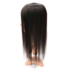 Cosmo in Korea Human Hair <b>Wig</b> <b>Long</b> Straight with Bangs Natural Black Average Size Remy Hair Lightweight & Healthy Hair - Product Image 3