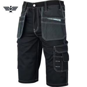 Shorts de travail robustes pour hommes, multi-poches, en coton et polyester, avec logo OEM - Product Image 3