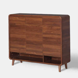 Elegante Mueble de Ratán Moderno con Puertas Estilosas, Mueble de Almacenamiento Versátil para Sala de Estar con Amplios Compartimentos Interiores - Product Image 6