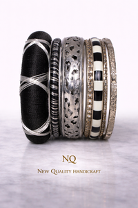 Luxury Resin Metal Bangles <b>Set</b> for Women Handmade Designer Ethnic <b>Bracelet</b> <b>Set</b> Traditional Indian Wedding Jewelry - Product Image 4