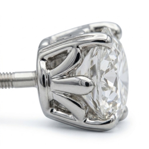 Pendientes de Diamante Cultivado en Laboratorio de Platino de 2.00 CT con Cierre de Rosca para Mujer, Certificados por IGI, Diseño de Cierre Seguro, Joyería Fina, Regalo Brillante - Product Image 3