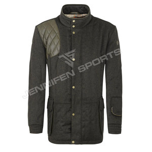 Customized High Quality Men's Best 100% Wool Fabric Jacket New Style Hunting Jacket Multi Pockets&Buttons Closing - Product Image 1