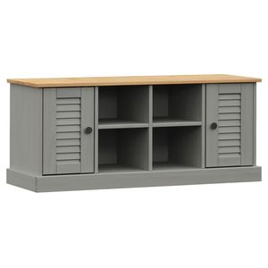 Scarpiera "x 13.8" x 17.7 "panca scarpe in legno massello 41.7 legno grigio VIGO - Product Image 2