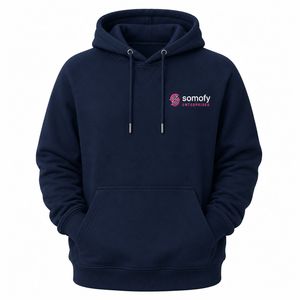 Sudadera con Capucha para Mujer Somofy Enterprises, 100% Algodón, Tejido de Felpa, Ecológica, Logotipo Bordado en la Parte Delantera, Color Sólido, Invierno - Product Image 3