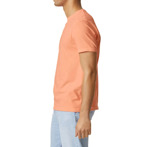 เสื้อยืดสกรีนลายพรีเมียมสีส้มล้วน สไตล์สตรีทแวร์ ผ้าคอตตอน 100% คุณภาพสูง ทรงปกติ - Product Image 2