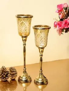 Modern <b>Candle</b> Stand Matt Finished Gold High Quality Handmade Fancy <b>Candle</b> Making <b>Candle</b> Vessel - Product Image 2