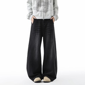 Venta al por Mayor de Jeans MUJIAN de Alta Calidad, Estilo Vintage, Pierna Recta y Ancha, Tallas Grandes, Unisex, Corte Holgado, Estilo Hip Hop y Urbano - Product Image 6
