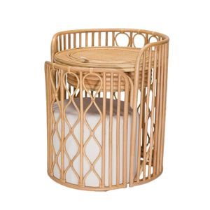 ชุดโต๊ะเครื่องแป้งหวายธรรมชาติพร้อมเก้าอี้ ขายส่งจำนวนมากจากโรงงานเวียดนาม ราคาถูก ปรับแต่งได้ - Product Image 3