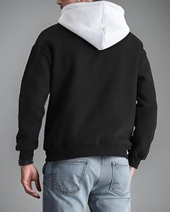 เสื้อฮู้ดผู้ชายผ้าฟลีซหนานุ่ม พิมพ์โลโก้ได้ตามต้องการ มีกระเป๋า คุณภาพสูง ผลิตจากผ้าโพลีเอสเตอร์ผสมฝ้าย ย้อมสีพื้น ระบายอากาศได้ดี เหมาะสำหรับฤดูใบไม้ร่วงและฤดูหนาว - Product Image 4