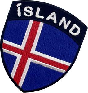 Patch brodé drapeau d'Islande, emblème national islandais, à coudre ou à thermocoller - Product Image 4