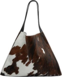 Bolsa de Cuero Vacuno con Asa Táctica Ovalada, Diseño Marrón y Blanco, Unisex, para Playa, Deportes, Viajes, Bicicleta, 25-49L, No se Lleva al Hombro - Product Image 6