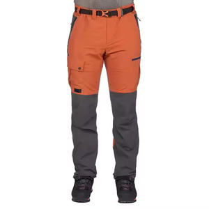 Pantalon cargo pour homme 100% coton infroissable, décontracté, style urbain et outdoor, avec braguette zippée, multi-poches, tricoté, taille mi-haute, style sport - Product Image 1