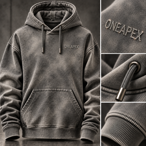 Sudadera con Capucha Personalizada con Logotipo de Diamantes de Imitación Grises para Hombre, Sudadera con Capucha Estilo Urbano con Letras de Cristal - Product Image 6