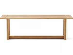 Table de salle à manger d'extérieur en teck de qualité supérieure avec plateau à lattes – Mobilier de jardin durable pour les projets de restaurants, cafés et hôtels - Product Image 3