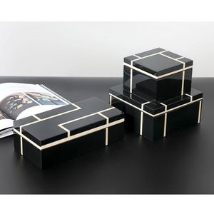 <b>Wooden</b> and Resin Inlay Decorative Organizer <b>Box</b> for <b>Keepsakes</b> Jewelry Accessories - Product Image 2