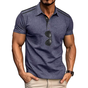 Camiseta Polo 2k26 de Nuevo Estilo para Hombre, Color Sólido, Manga Corta, Corte Ajustado Informal, Mezcla de Algodón Premium, Camiseta de Golf - Product Image 5