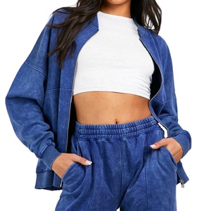 Women Acid Wash Tracksuit <b>Set</b> 2 Piece Casual <b>Lounge</b> Wear Outfit Vintage Acid Wash Women Tracksuit 2026 - Product Image 2