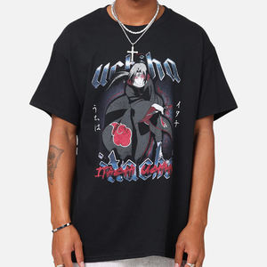 Camisetas de Hombre Itachi Uchiha de Alta Calidad, Personalizadas al por Mayor, Holgadas, con Hombros Caídos, Tejidas, Lavadas, Estilo Urbano - Product Image 1