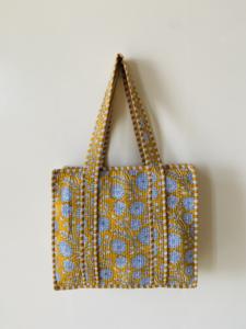 Bolso de Hombro Acolchado con Cremallera y Estampado Artesanal Vintage para Mujer, de Algodón Floral Ecológico, Ligero, para Verano/Invierno, con Bolsillo - Product Image 3