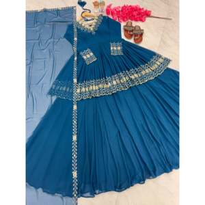 Hermosa Top de Fiesta para Mujer con Conjunto Lehenga & Dupatta Elegante y Elegante - Product Image 2