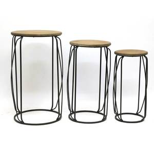 Multi-Purpose Metal <b>Nesting</b> Coffee <b>Tables</b> Set with Durable Powder Coated Surface for Home and Office Use - Product Image 5