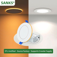Vente flash : panneau lumineux LED rond en aluminium, petit, avec interrupteur de gradation à cinq couleurs, pour salon, lumière de nuit