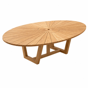 Premium Oval Teak Wood Garden <b>Table</b> Set 8 Chair Resort Patio Furniture - Product Image 3