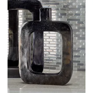 Compact Handmade Coastal Iron Flower <b>Vase</b> for <b>Small</b> Apartment Interior Decoration Premium Dining Decor - Product Image 5