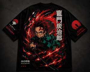 เสื้อยืดลายการ์ตูนผู้ชาย แขนสั้น ระบายอากาศได้ดี ทรงหลวม คอกลม สไตล์ลำลอง ผ้าฝ้าย 100% ป้องกันขนร่วง ลายตัวอักษร - Product Image 2