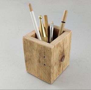 Wooden <b>Desk</b> Pen Organizer with Natural Finish Handcrafted Wood Pen Storage for <b>Office</b> <b>Desk</b> <b>Rustic</b> Wooden Holder for Pens and Pen - Product Image 1