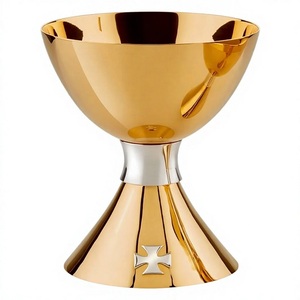 Luxury Solid Brass Chalice Decorative Filigree Design Cup Gold Finished Handmade Castholic Church Supplies Religious Alter <b>Tool</b> - Product Image 2