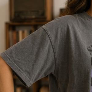 Camiseta de Manga Corta para Mujer, Corte Cuadrado, 100% Algodón Orgánico, Estilo Casual Urbano - Product Image 6