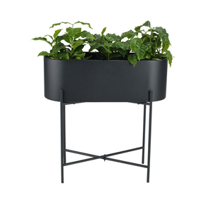 Modern Decorative Planter With Stand Featuring Durable Iron <b>Frame</b> for Indoor Outdoor <b>Plant</b> Display - Product Image 2