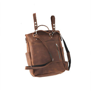 Mochila Pañalera Portátil de Cuero Genuino, Impermeable, con Protección RFID, Organizador para Bebé, Capacidad Media, Bolsa de Viaje para Maternidad, con Compartimento Aislado para Biberones - Product Image 1