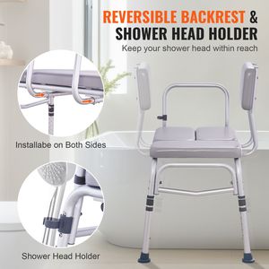 Banco de Ducha Portátil Ligero para Personas Mayores y Adultos con Discapacidad - Banco de Transferencia para Bañera con Asiento Acolchado, Soporta 500 lb - Product Image 4