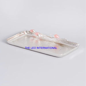 Plateau de service créatif en aluminium Antler Designer, finition marron, pour la maison et l'hôtellerie, vente en gros - Product Image 4