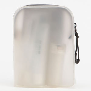 Bolsa de Maquillaje Personalizable de PVC con Tela de Malla Transparente Color Caramelo, Bolsa Cosmética Impermeable con Cierre Grande y Diseño de Hilo a la Moda - Product Image 3