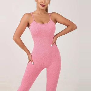 New Summer Women's Breathable Streetwear Fitness <b>Jumpsuits</b> with Custom Logo-Trending for Online Sale - Product Image 5