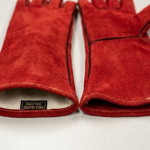 Gants de soudeur en cuir de vachette de qualité supérieure, durables, sûrs, confortables, résistants à la chaleur, doublure en polaire, sécurité au travail - Product Image 6